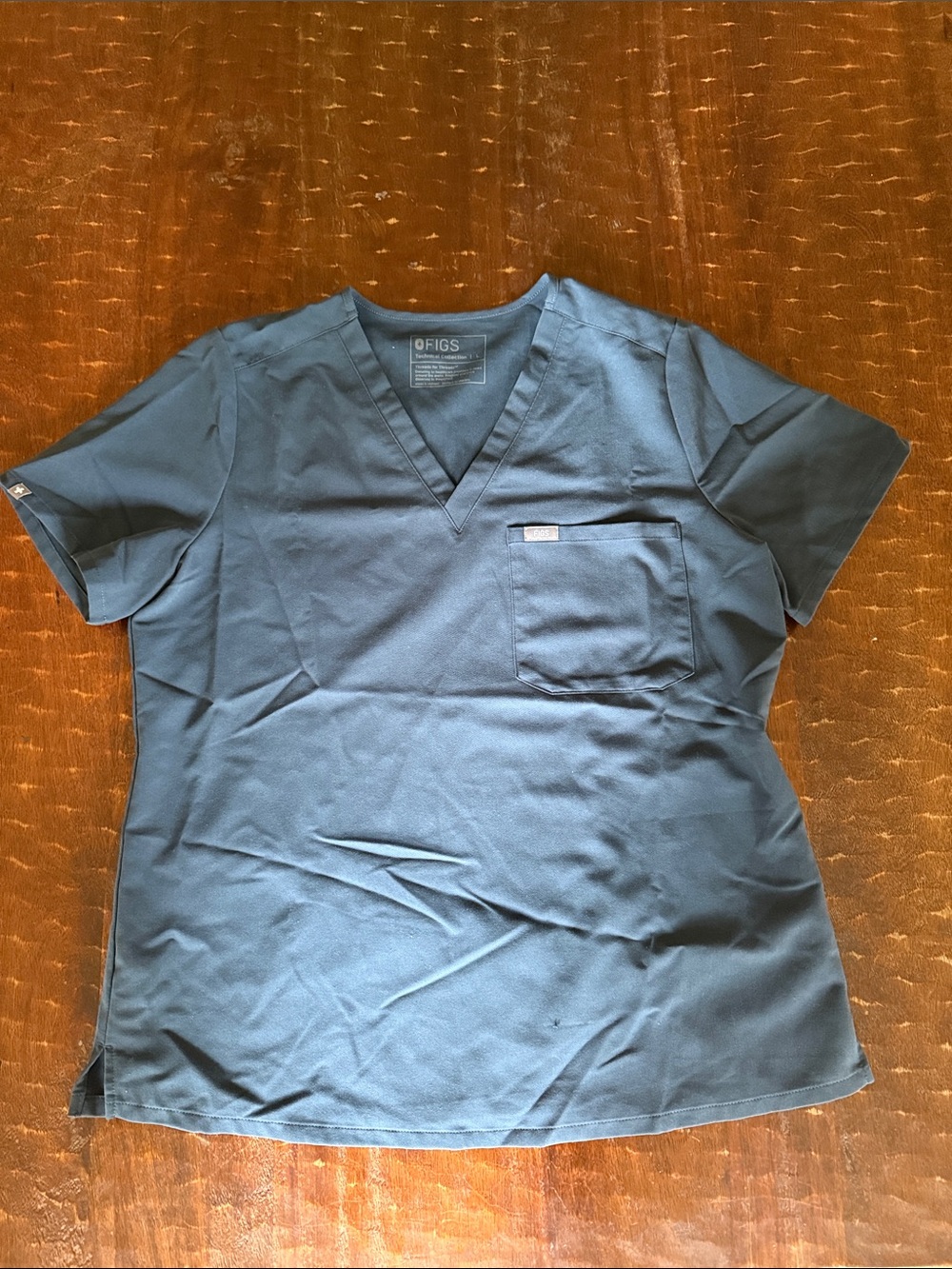 Figs Slate or Cobalt Blue V-Neck Medical Scrub Top